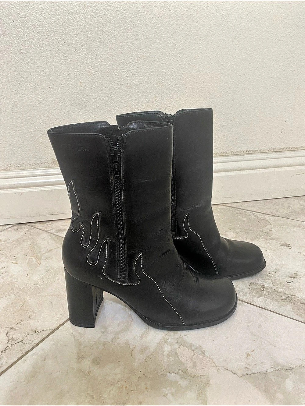 Harley Davidson Black Heeled Boots